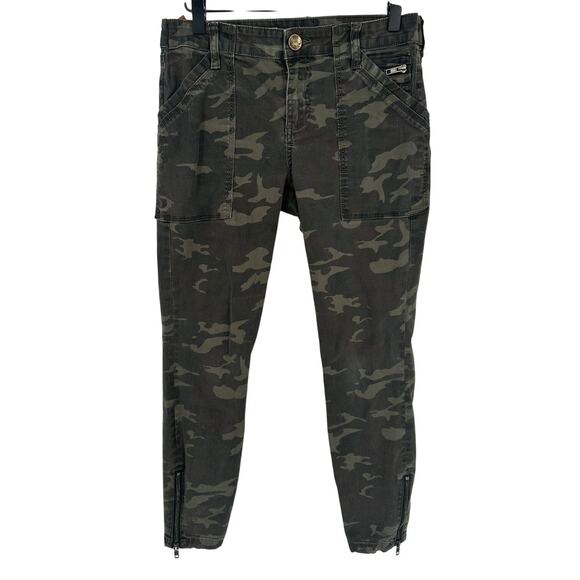 Kut From The Kloth Camouflage Ankle Skinny Jeans Green Military Casual Indie 8 - Picture 1 of 9